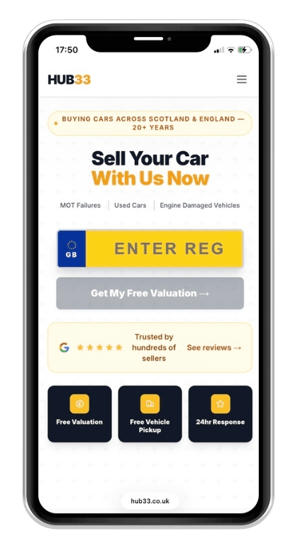Hub33 website on mobile